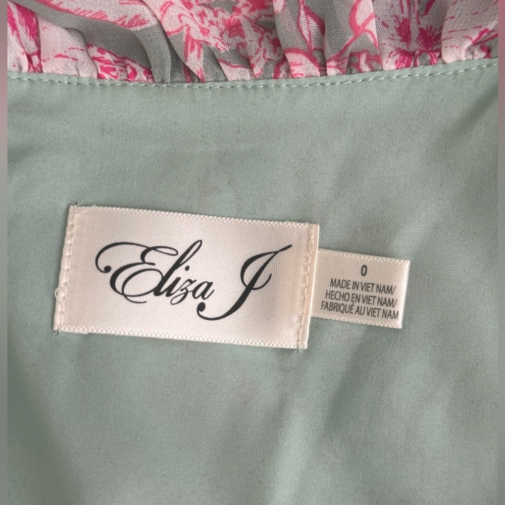 Eliza J Pink and Green Floral Midi Dress - Picture 5 of 7